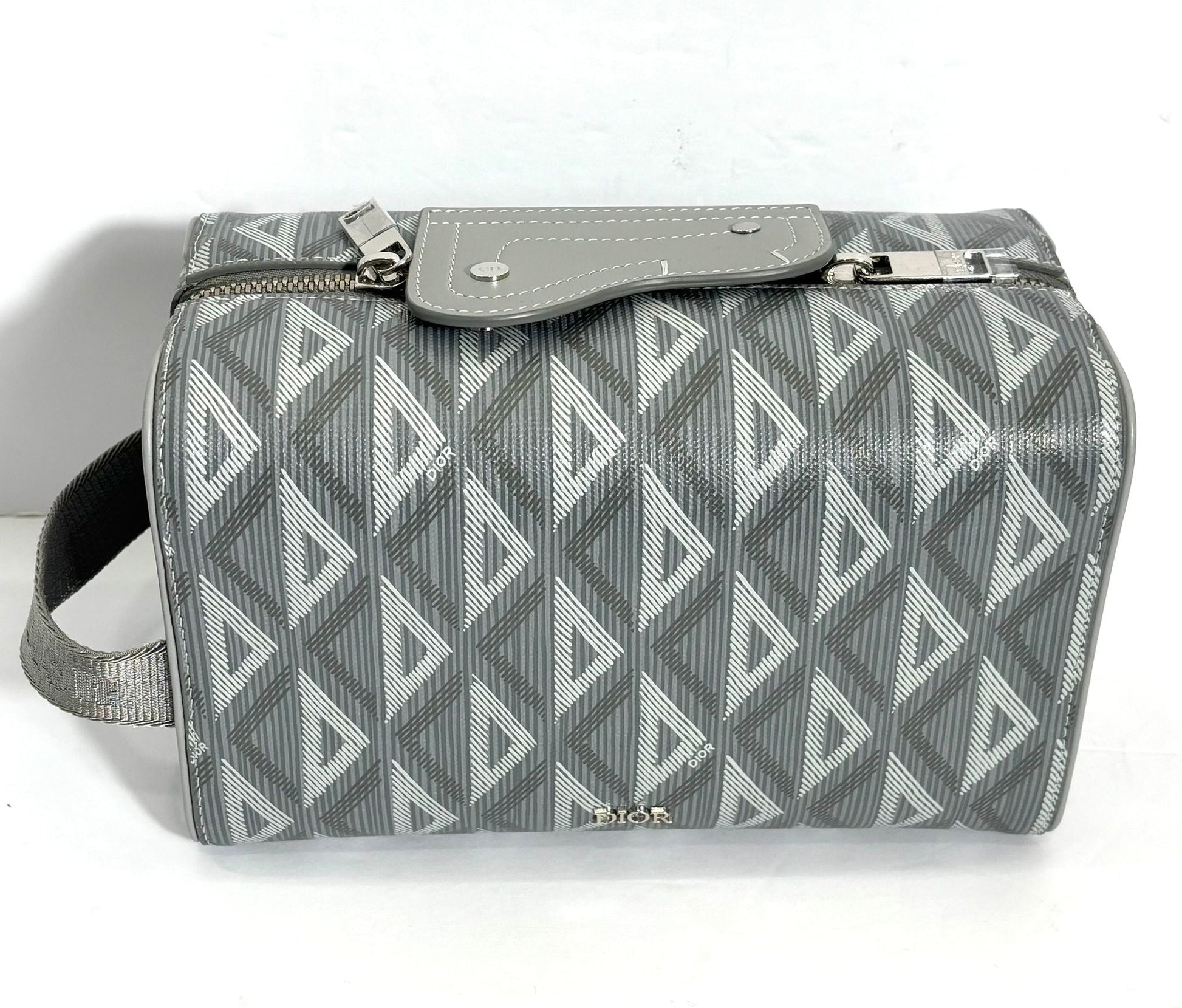 DIOR COATED CANVAS CD DIAMOND LINGOT TOLIETRY POUCH