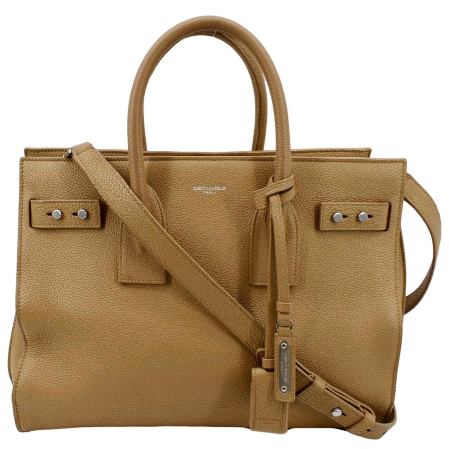 Saint Laurent Sac De Jour Leather Beige Shoulder Bag