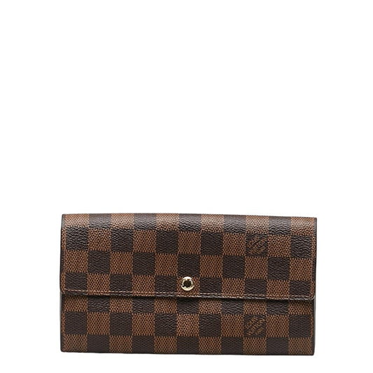 Louis Vuitton Louis Vuitton Damière N61734 Long Wallet PVC/Leather Brown