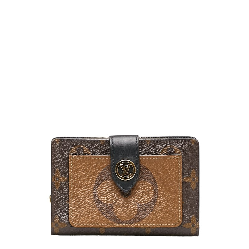 Louis Vuitton Monogram Giant Reverse Portfolio Juliet Double Folded Wallet M69432 Marlon Brown PVC Leather Louis Vuitton