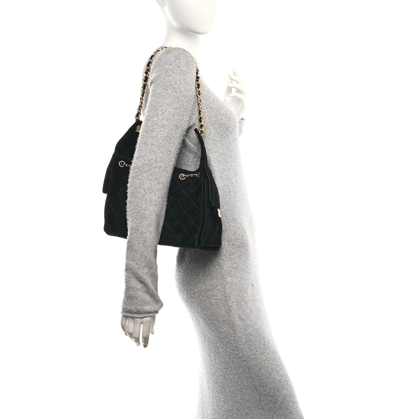 Chanel Suede Quilted Small Chanel 25 Handbag - Rovelle Bags