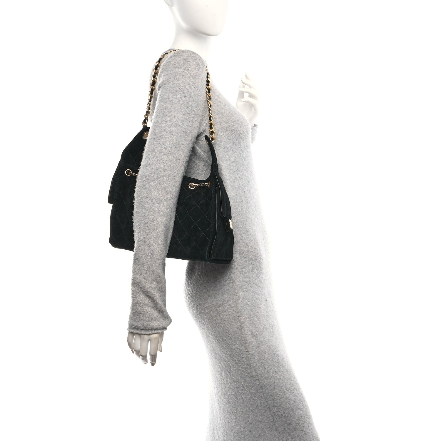 Chanel Suede Quilted Small Chanel 25 Handbag - Rovelle Bags