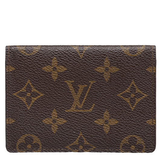 Louis Vuitton Monogram Port 2 Cult Vertical Passcase M60533 Brown PVC Leather Louis Vuitton