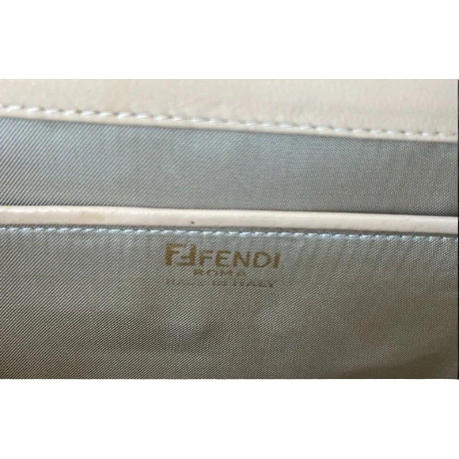 One of a kind, , Fendi ivory Two-way clutch style purse made of Lucite tiles and ivory leather