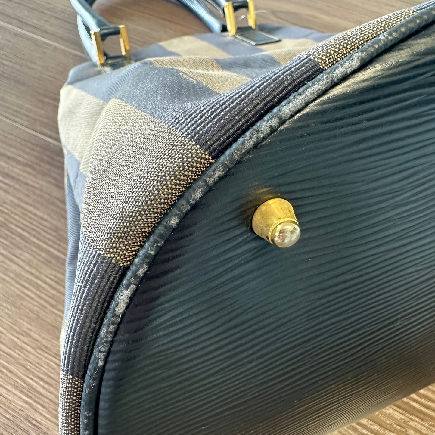 Fendi Pecan Pattern Bucket Leather X Canvas LB120193