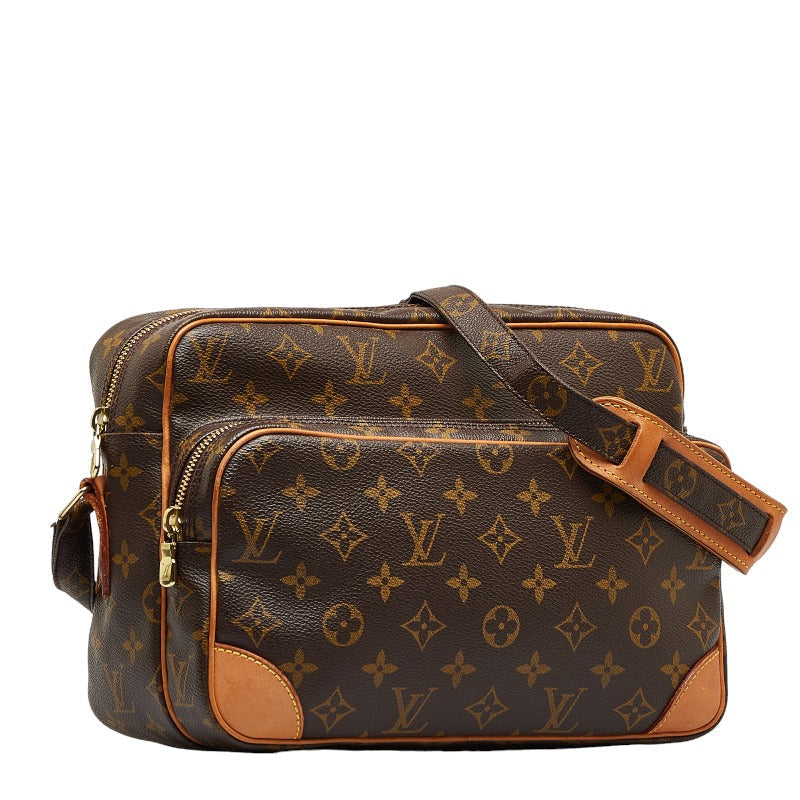Louis Vuitton Monogram Nile Shoulder Bag M45244 Brown PVC Leather Louis Vuitton