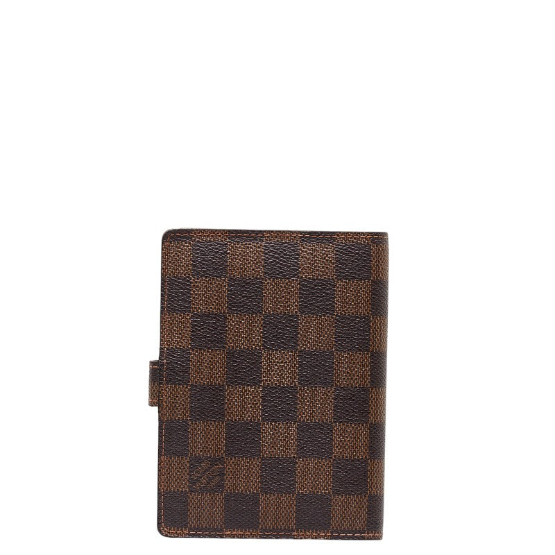 Louis Vuitton Damier Agenda PM Handbook Cover 6 s R20700 Brown PVC Leather Louis Vuitton