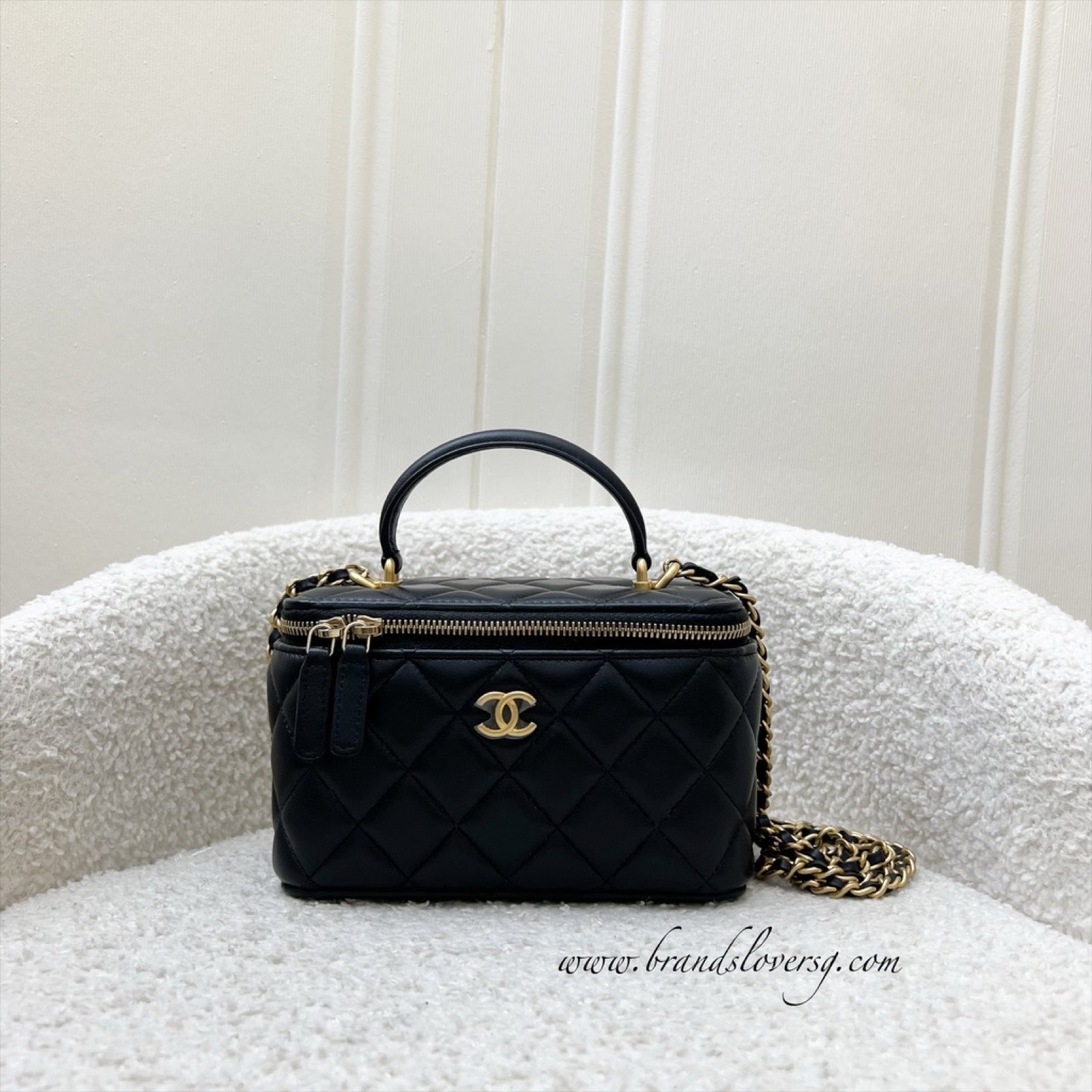 Chanel Top Handle Small Vanity in Handbag - Rovelle Bags