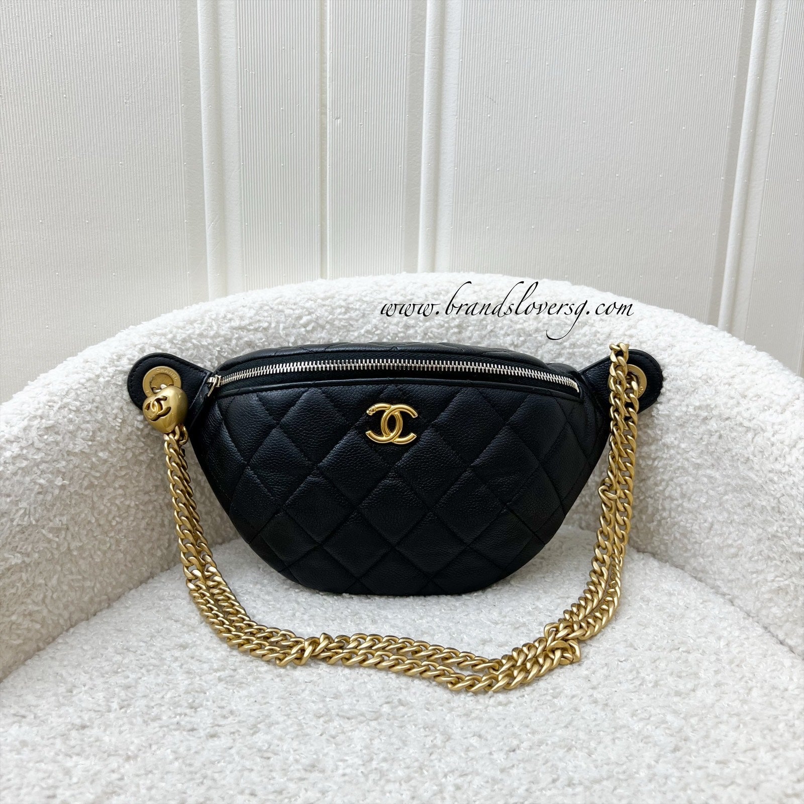 Chanel 24P Heart Adjustable Chain Waist Handbag - Rovelle Bags