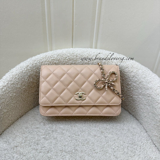 Chanel 23S Ribbon Chain Wallet on Crossbody Bag - Rovelle Bags
