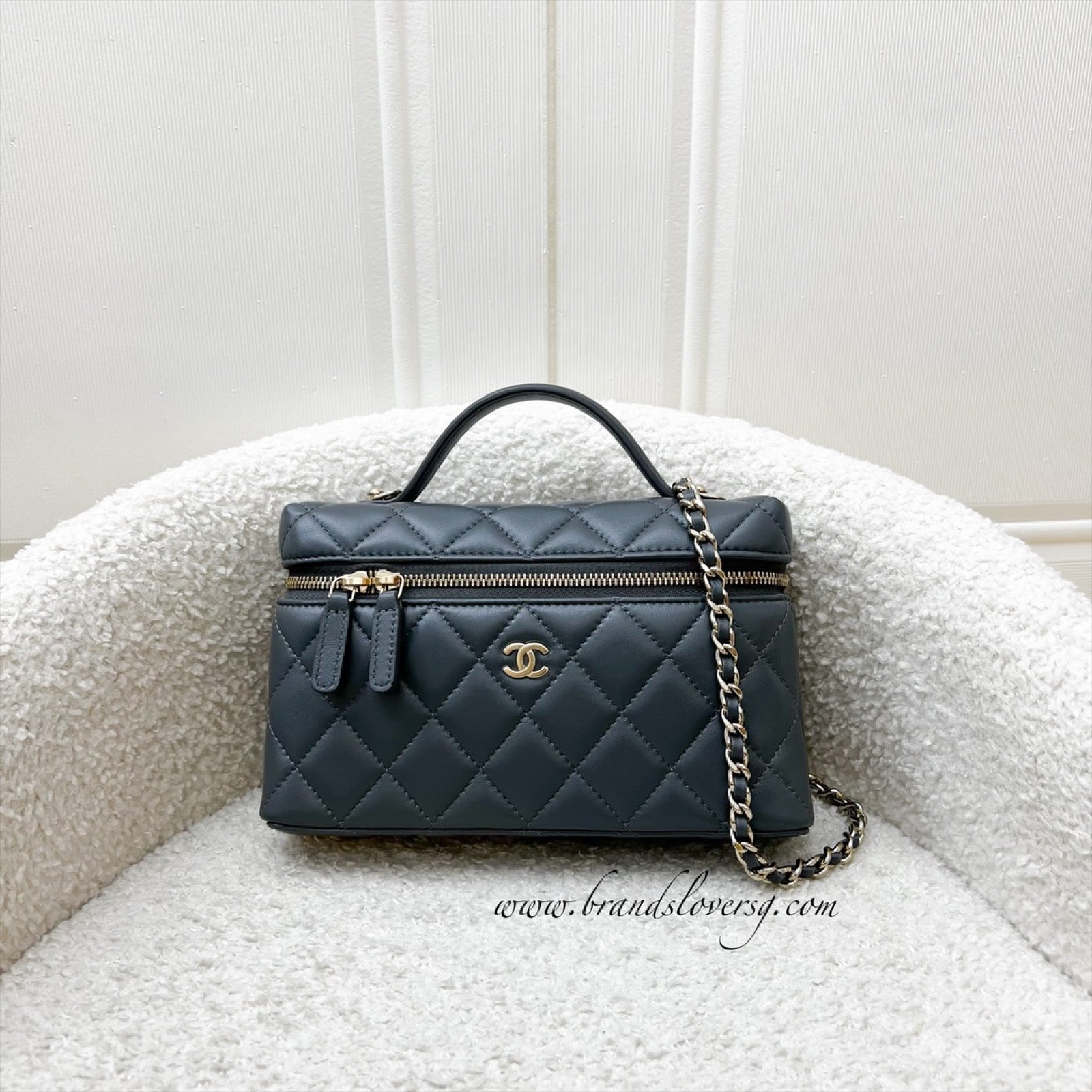 Chanel Vanity / Clutch with Chain Vanity Bag - Rovelle Bags