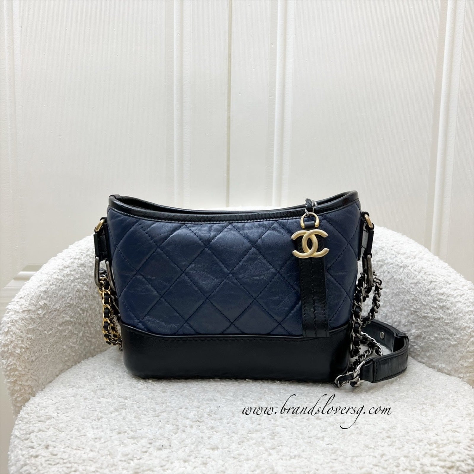 Chanel Small Gabrielle Hobo in Navy Shoulder Bag - Rovelle Bags