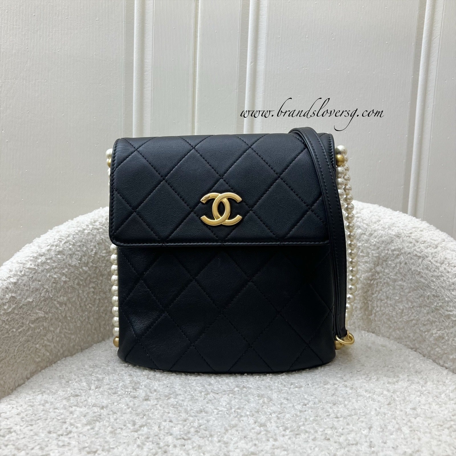 Chanel Pearl Chain North-South Flap Flap Bag - Rovelle Bags