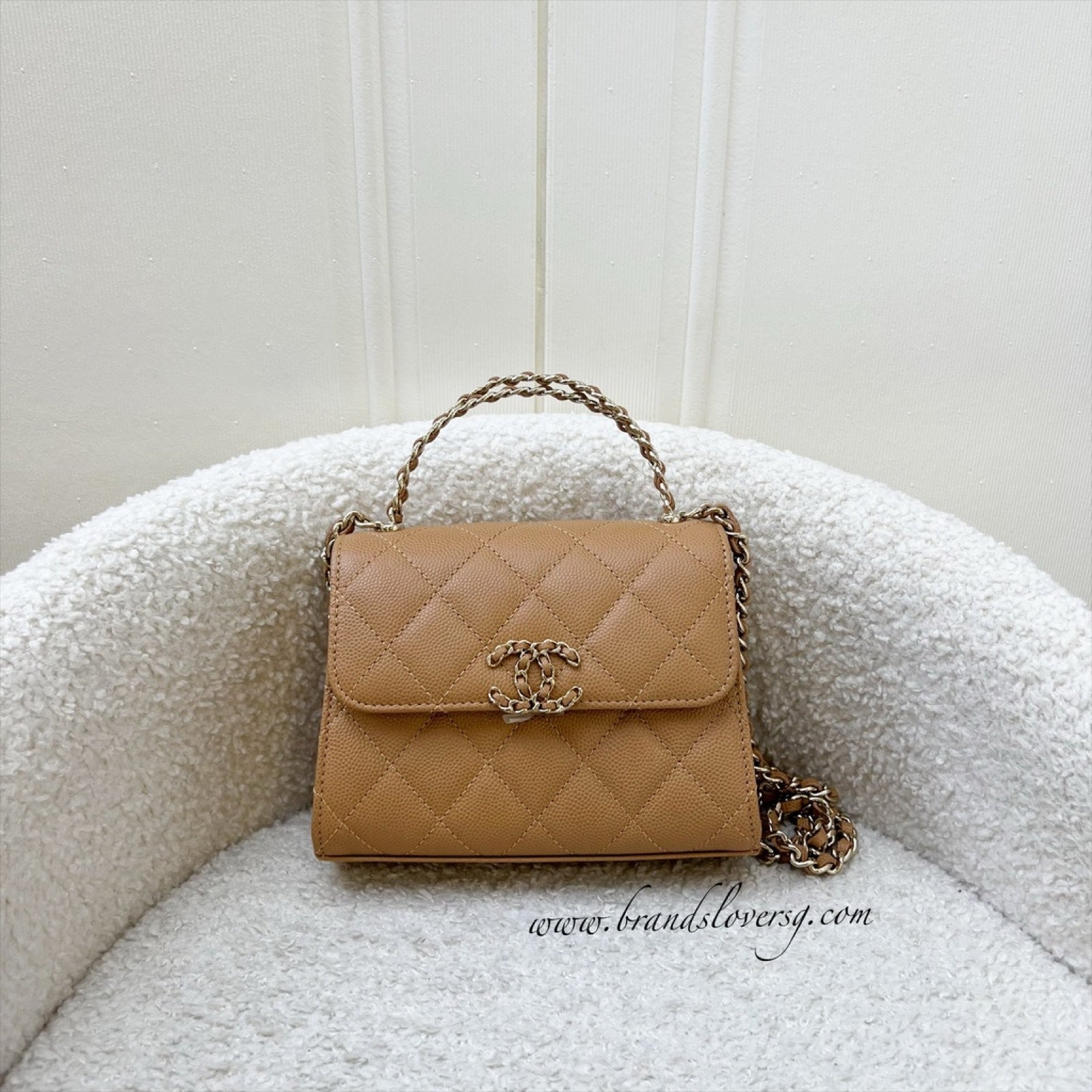 Chanel 23P Top Handle Kelly Clutch Clutch Bag - Rovelle Bags