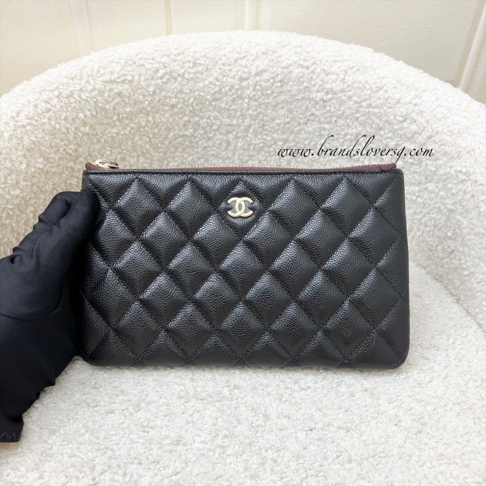 Chanel Classic Small O-Case Pouch in Clutch Bag - Rovelle Bags