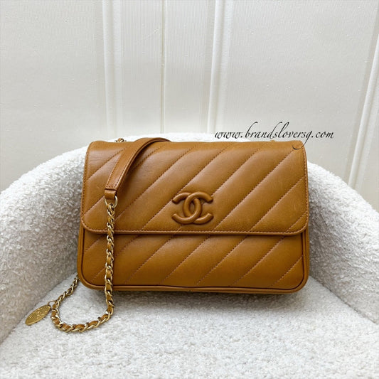 Chanel Diagonal Quilted Small Flap Flap Bag - Rovelle Bags