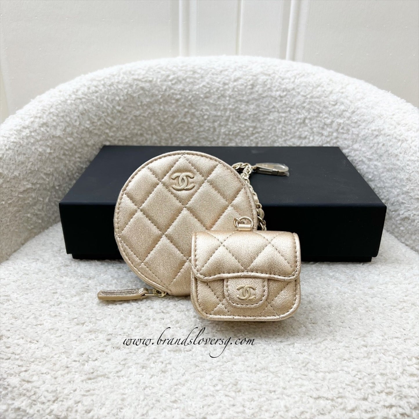 Chanel 2024 VIP Gift Round Pouch Handbag - Rovelle Bags
