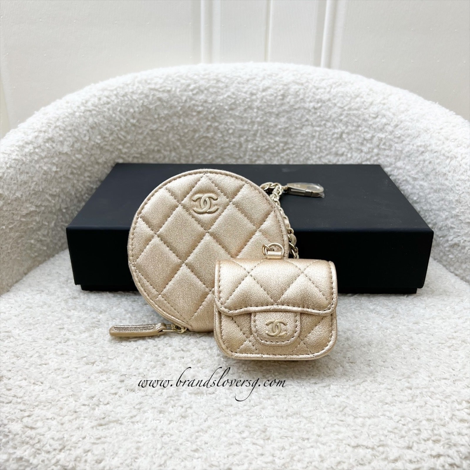 Chanel 2024 VIP Gift Round Pouch Handbag - Rovelle Bags