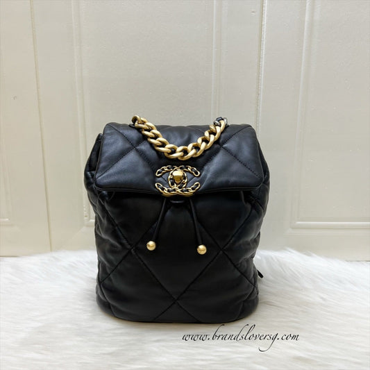 Chanel 19 Backpack in Black Shiny Backpack - Rovelle Bags