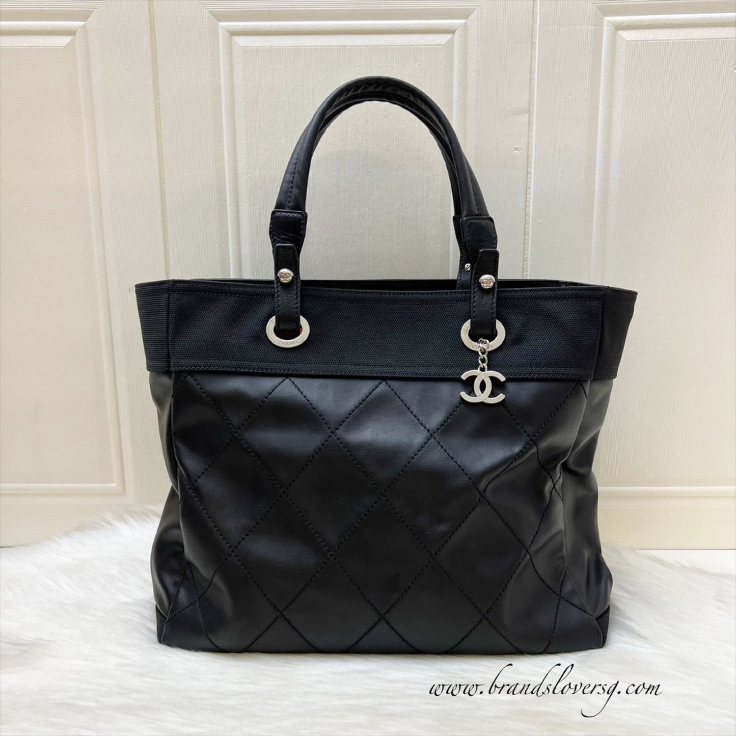 Chanel Biarritz Large Tote in Black Tote Bag - Rovelle Bags