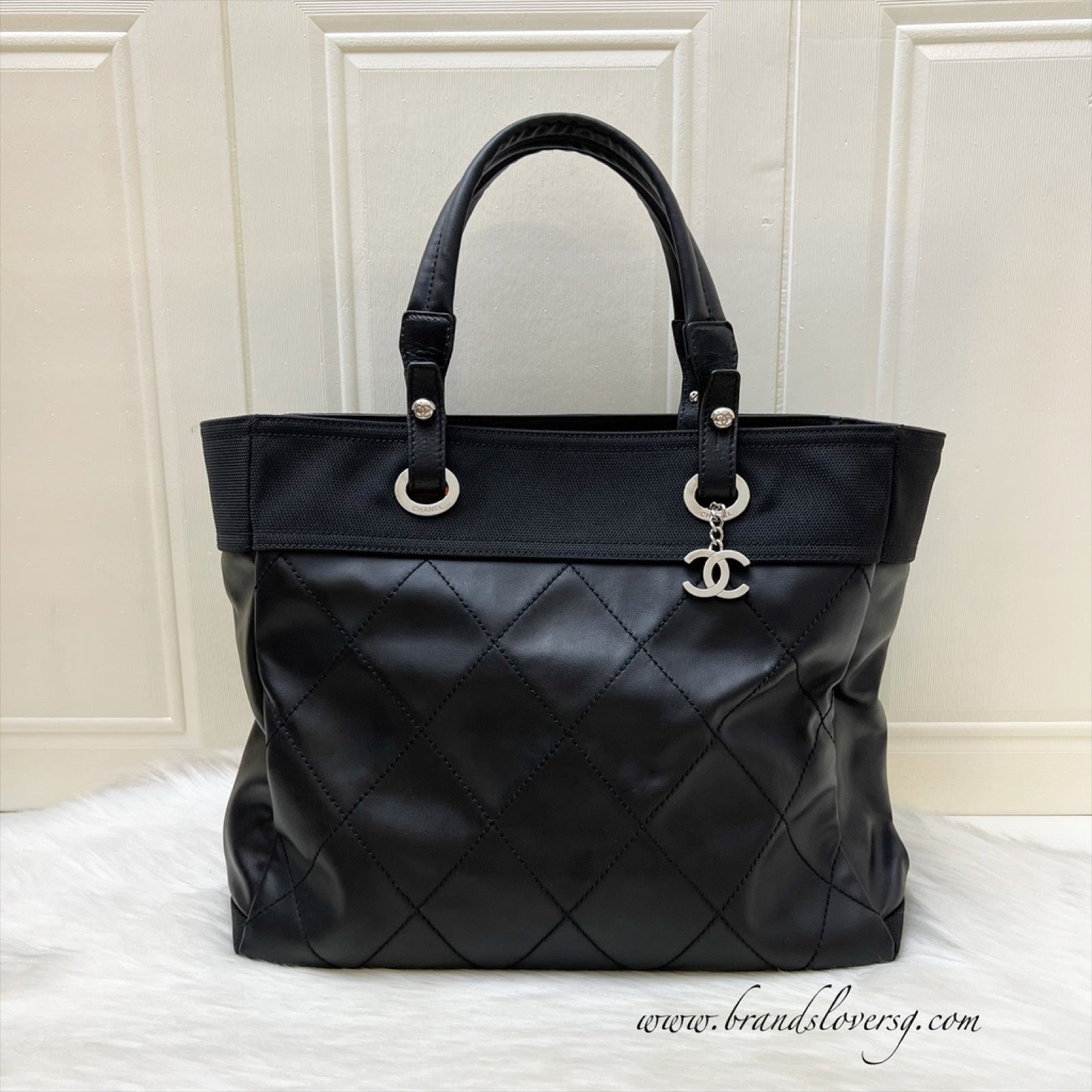 Chanel Biarritz Large Tote in Black Tote Bag - Rovelle Bags