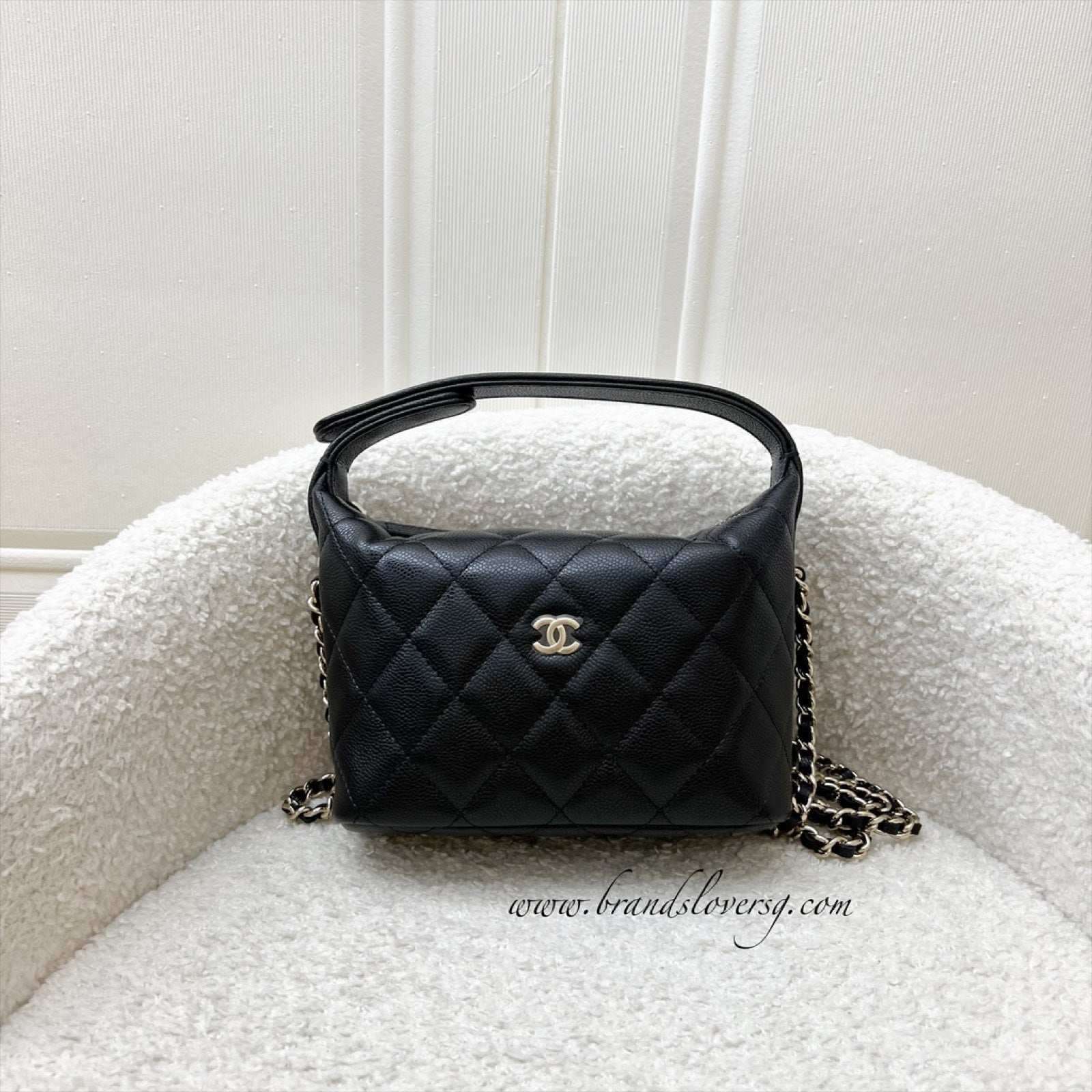 Chanel Classic Quilted Hobo Clutch on Shoulder Bag - Rovelle Bags