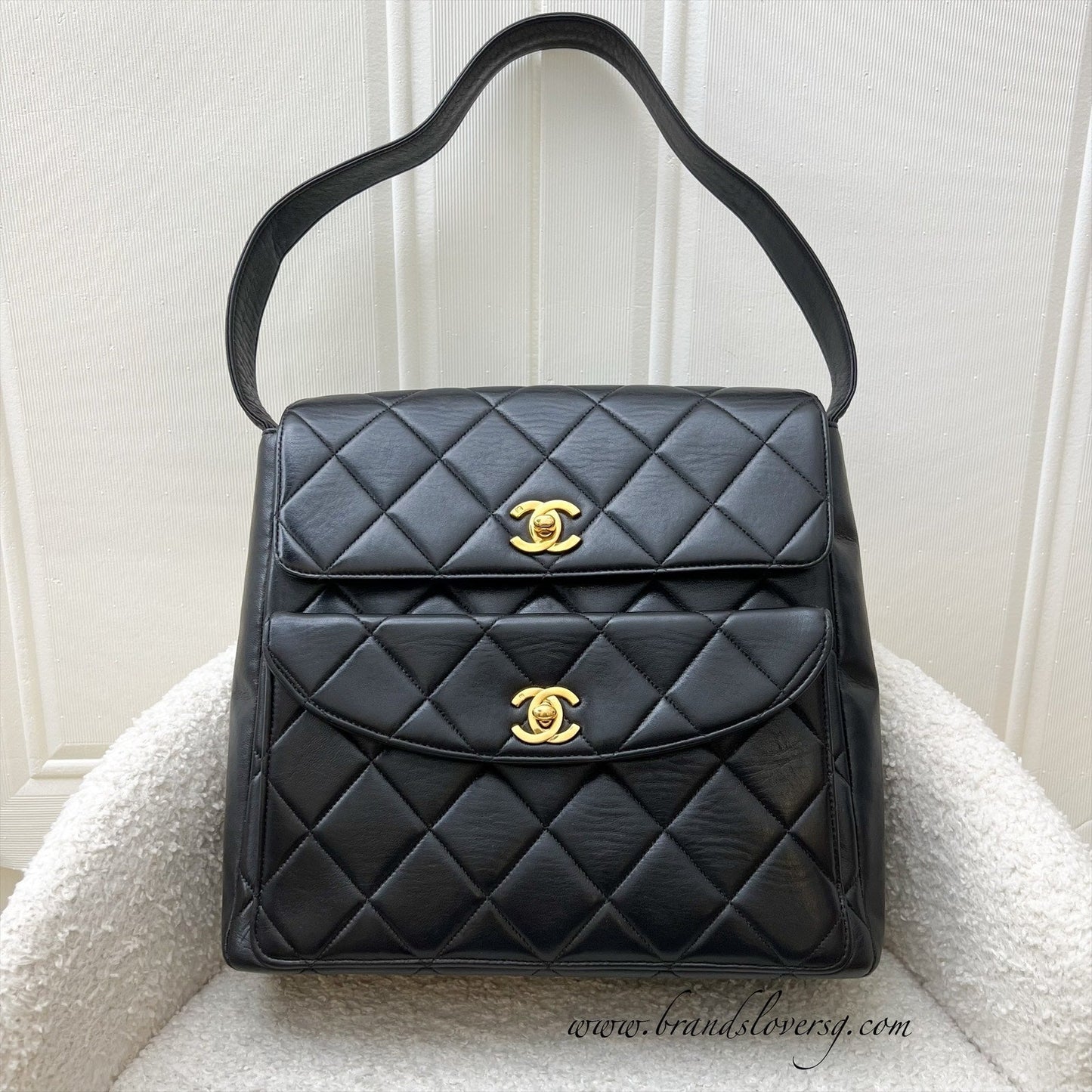Chanel Double Pocket Shoulder Shoulder Bag - Rovelle Bags