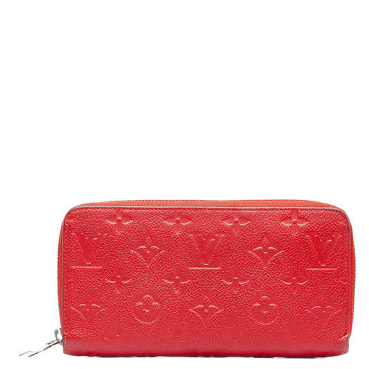 Louis Vuitton Monogram Amplant Jeep Wallet Long Wallet M61865 Triple Red Carfather Louis Vuitton
