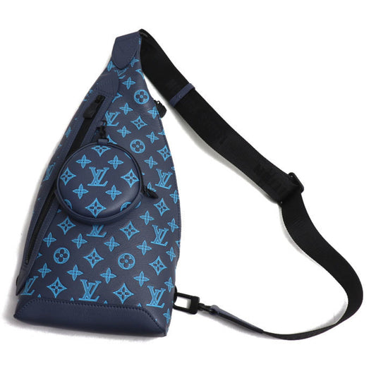 Louis Vuitton blue Navy Leather Pouch Sling Bag