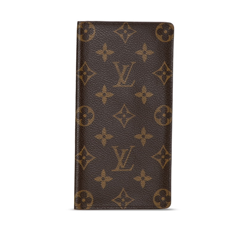 Louis Vuitton Monogram Porte Jaeger Le Coultre Credy Double Fold Wallet M60825 Brown PVC Louis Vuitton