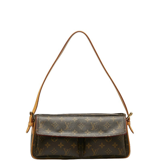 Louis Vuitton Monogram Vivace MM Shoulder Bag M51164 Brown PVC Leather Lady Louis Vuitton