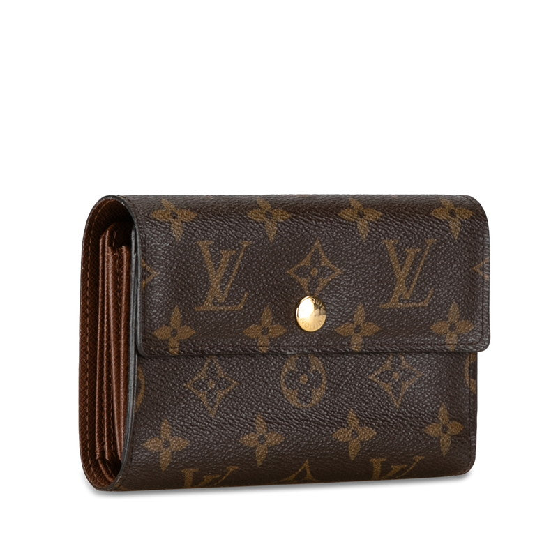 Louis Vuitton Monogram Portefolio Alexandra Three Fold Wallet M60047 Brown PVC Louis Vuitton
