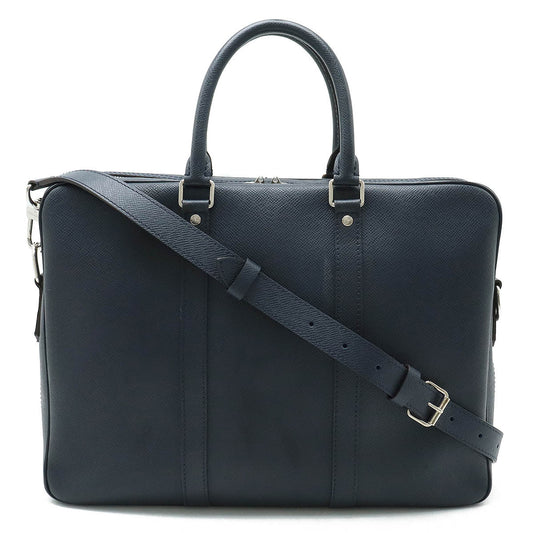 LOUIS VUITTON Louis Vuitton Tiger PDV Port Documentary Voyager PM Business Bag 2WAY Shell Bag Ocean Blue M306