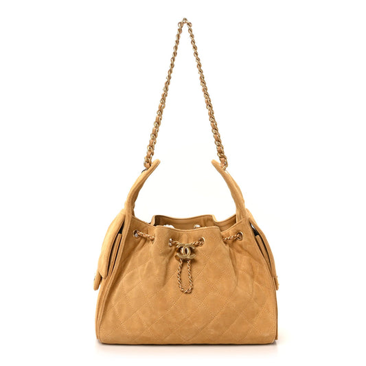 Chanel Suede Quilted Small Chanel 25 Handbag - Rovelle Bags