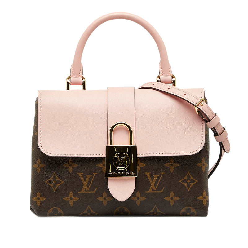 Louis Vuitton Monogram Rocky BB Handbag Shell Bag 2WAY M44080 Brown Pink PVC Leather Louis Vuitton