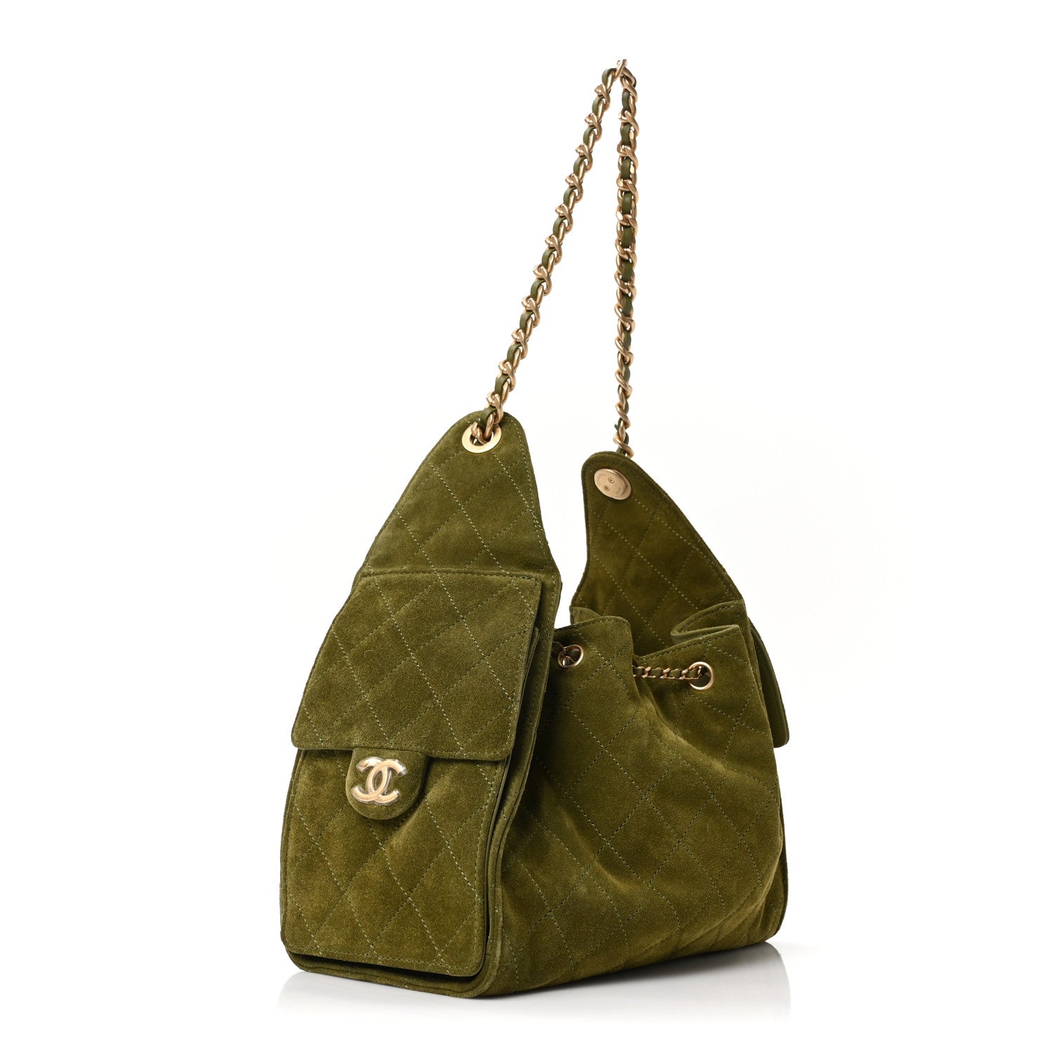 Chanel Suede Quilted Small Chanel 25 Handbag - Rovelle Bags