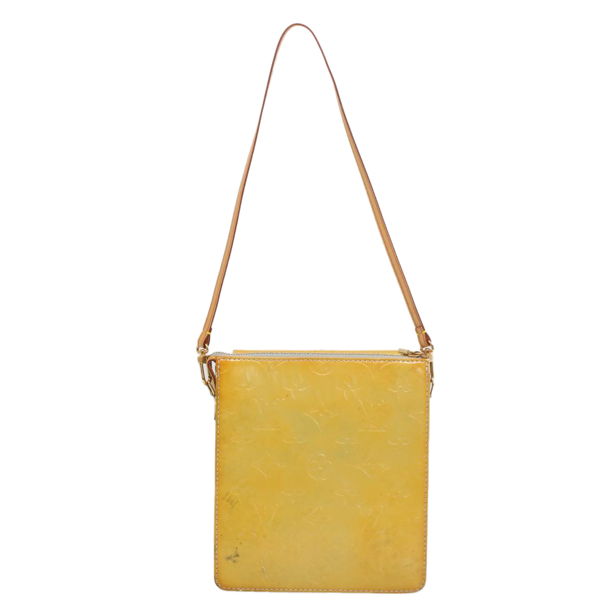 LOUIS VUITTON Monogram Vernis Motto Accessory Pouch Gris M91030 LV Auth ep1711