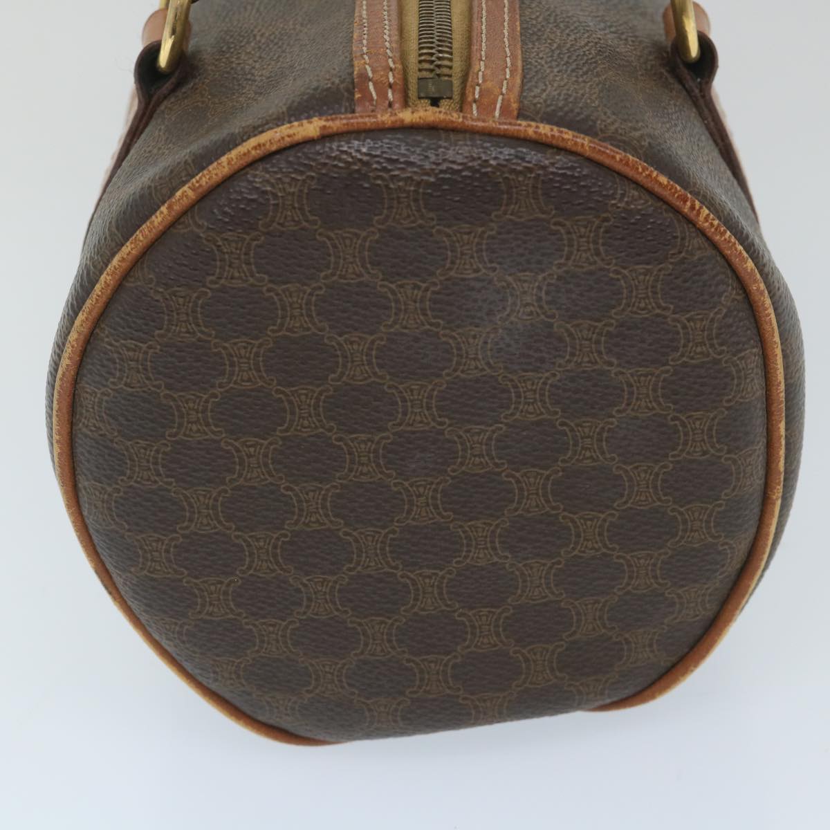 Luxury CELINE Macadam Canvas Shoulder Bag PVC Leather Brown ep2173