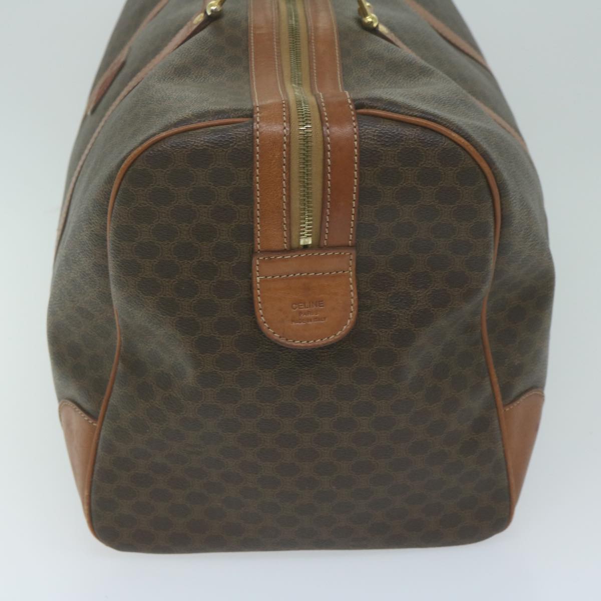 Luxury CELINE Macadam Canvas Boston Bag PVC Brown ep2996