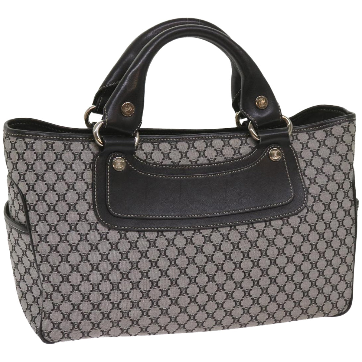 Luxury CELINE Macadam Canvas Hand Bag Gray ep3314