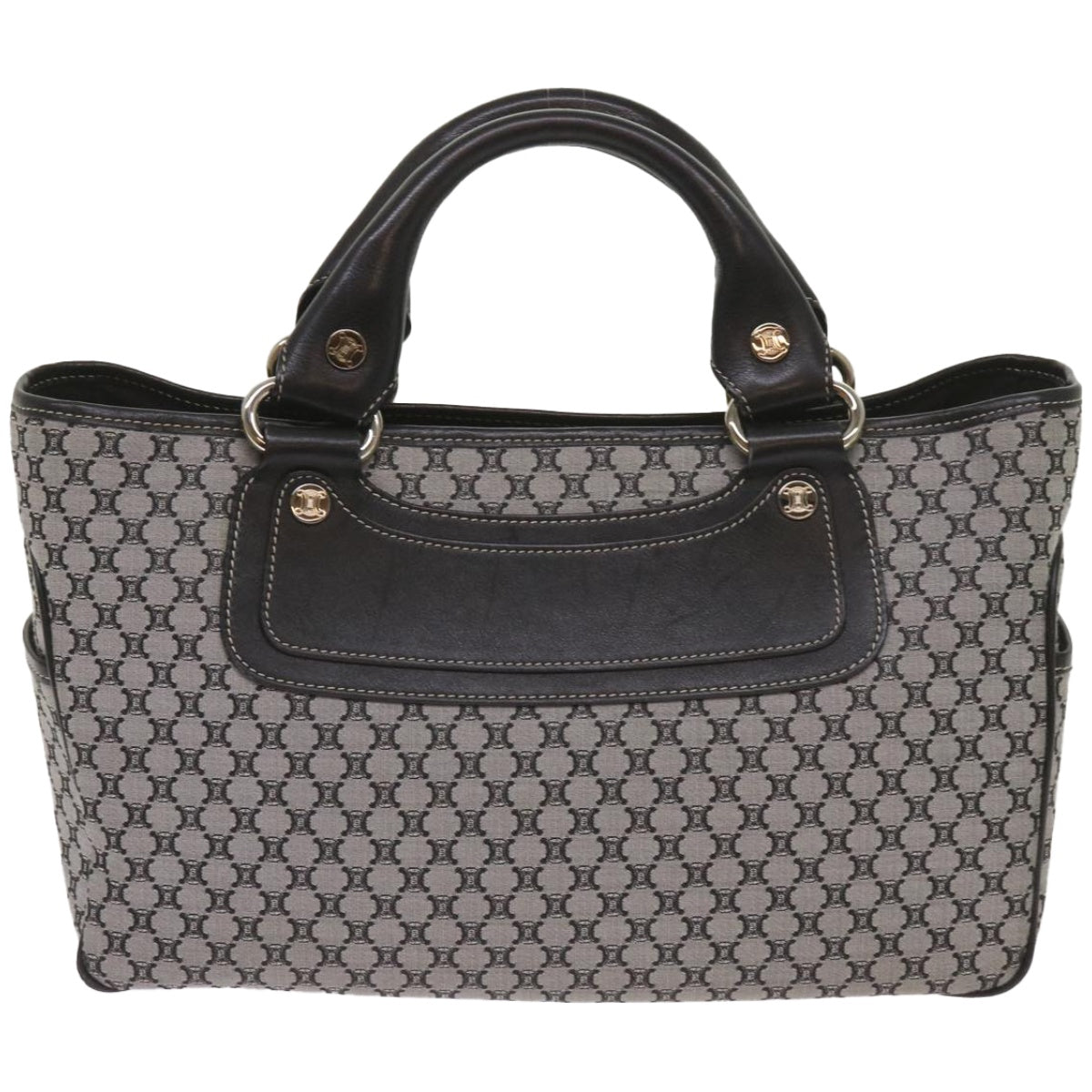 Luxury CELINE Macadam Canvas Hand Bag Gray ep3314