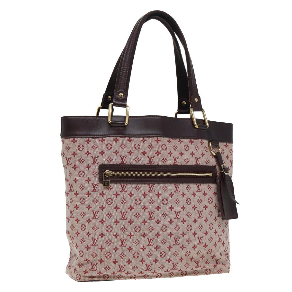 LOUIS VUITTON Monogram Mini Lucille GM Tote Bag Red M92677 LV Auth ep5593