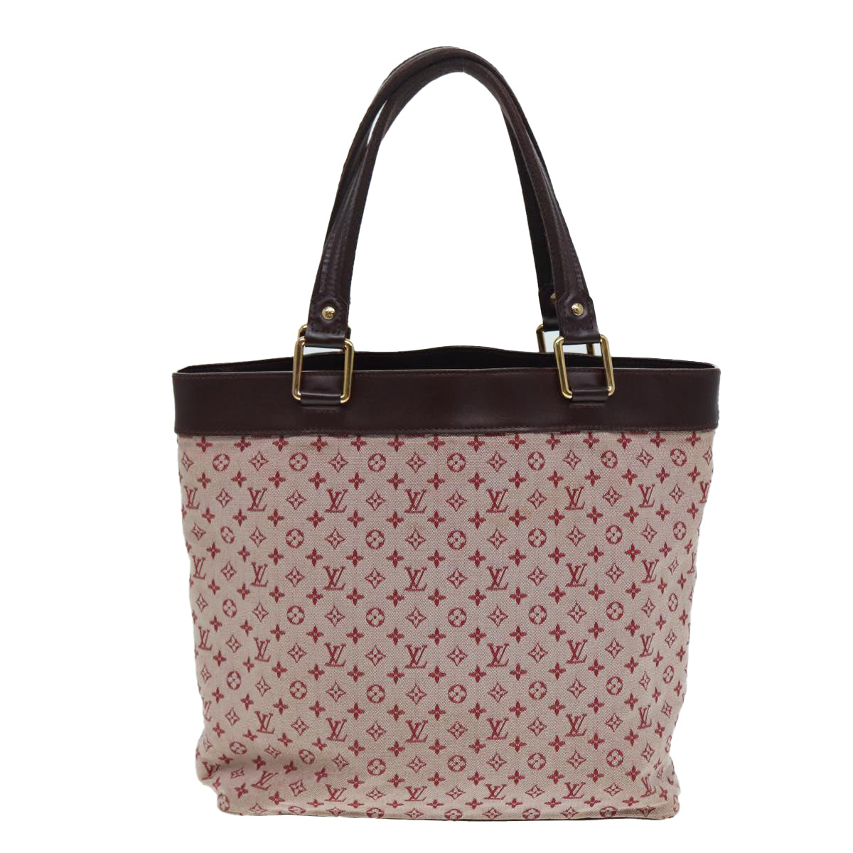 LOUIS VUITTON Monogram Mini Lucille GM Tote Bag Red M92677 LV Auth ep5593