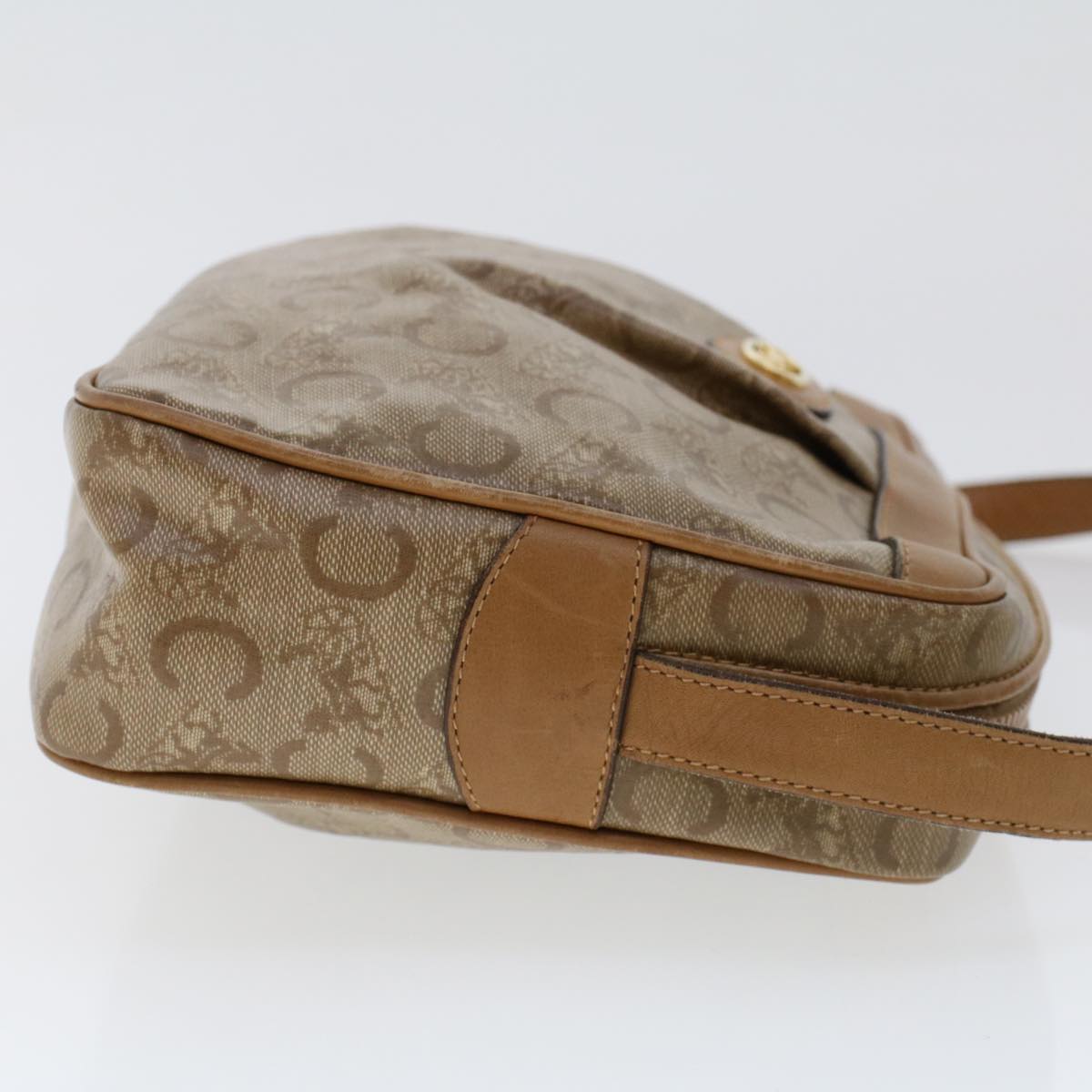 Luxury CELINE C Macadam Canvas Shoulder Bag Beige ep906