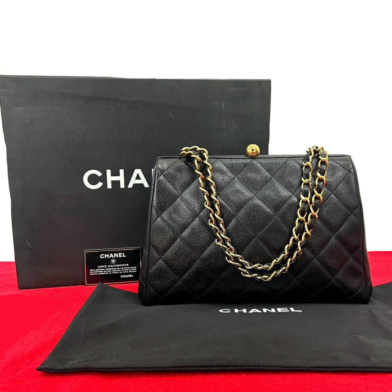 Chanel Matelassé Matte Caviar Skin Shoulder Bag