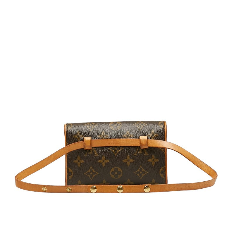 Louis Vuitton Monogram Pocket Florentine X Shoulder Bag M51855 Brown PVC Leather Lady Louis Vuitton