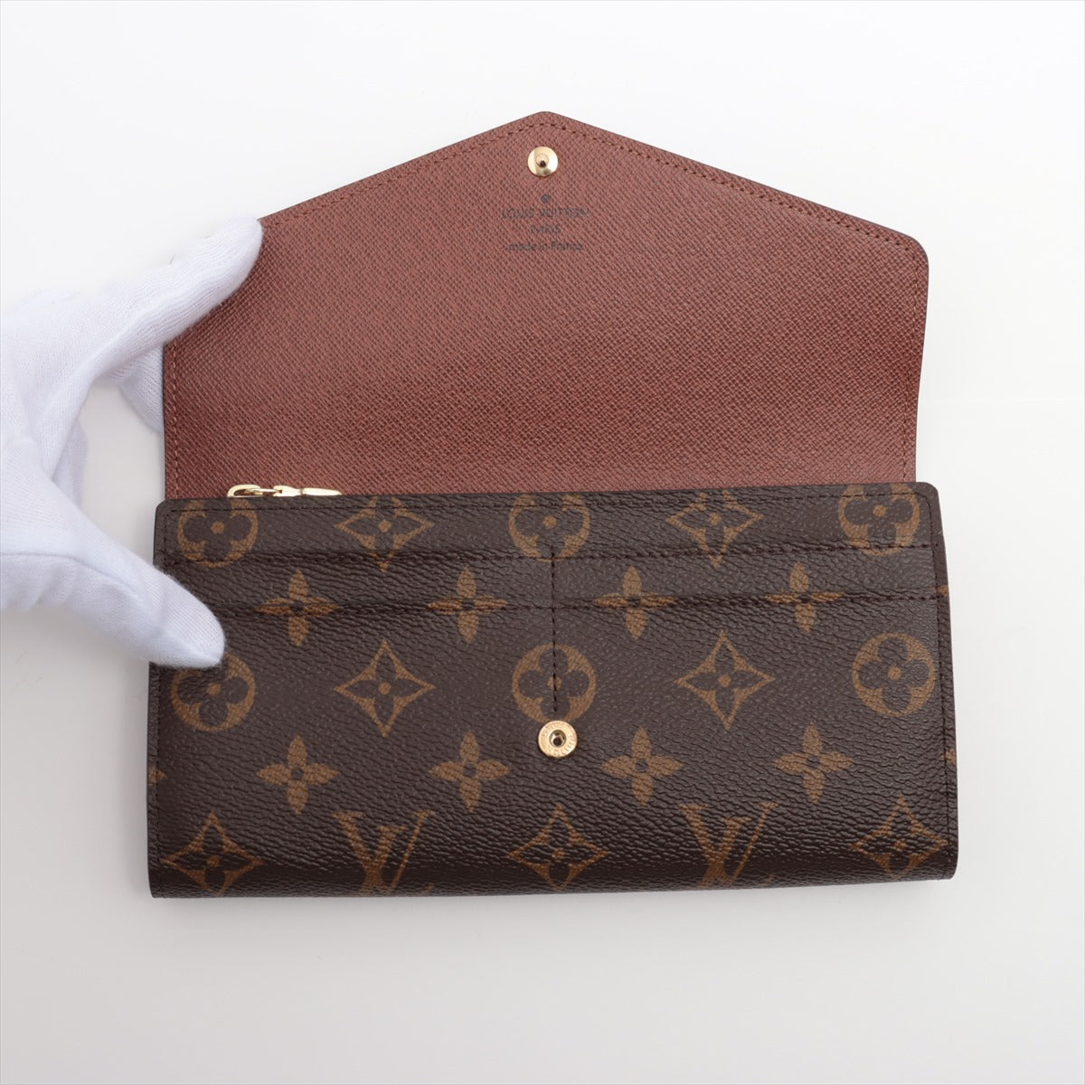 Louis Vuitton Monogram Portefolio Sarah M60531 Brown Long Wallet