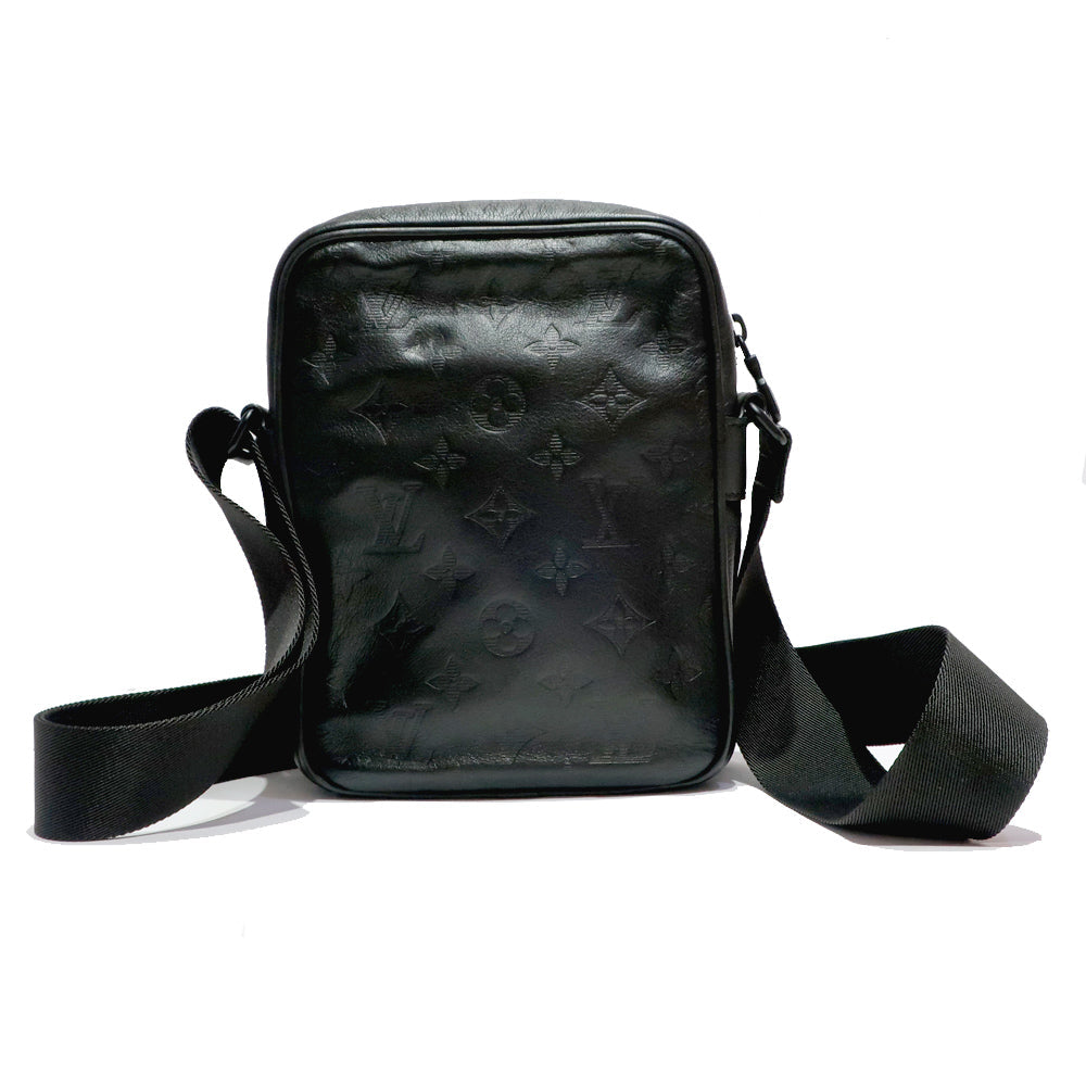 Louis Vuitton M43681 Monogram Shadow Bag Black Leather Mens