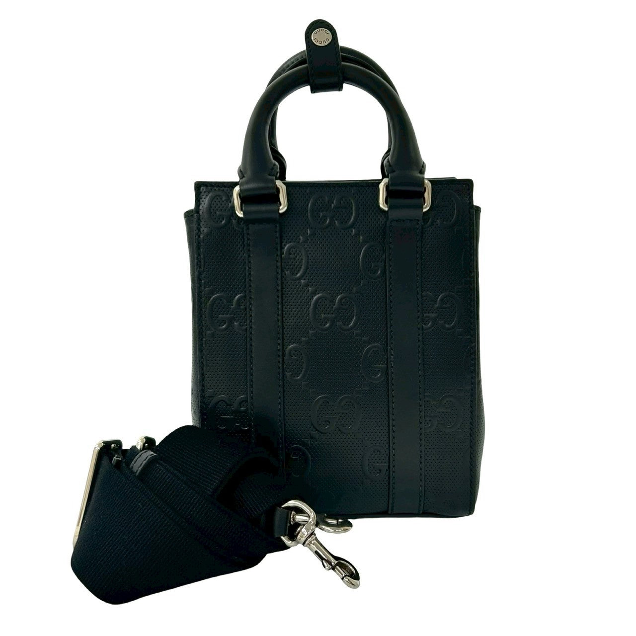 Gucci GG Embossed Leather 2way Handbag