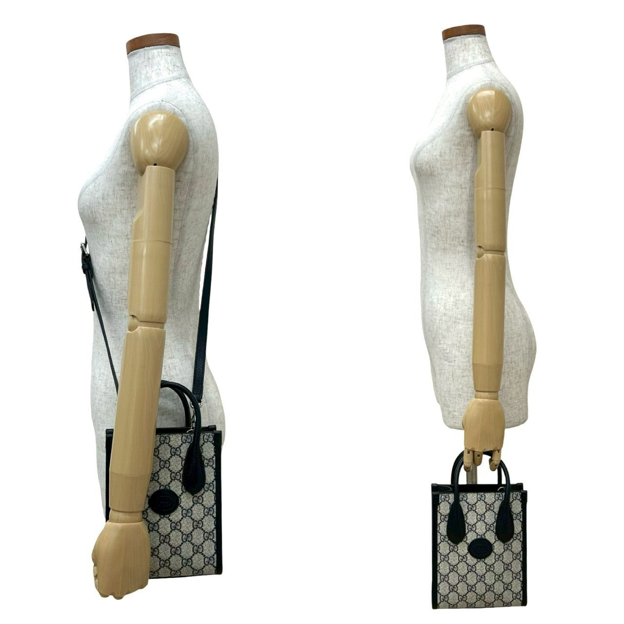 Gucci Interlocking G GG Supreme Leather 2way Bag